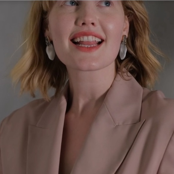 ALEXIS BITTAR • NEW Solanales Crystal Lake Lucite Petal Post Silver Earrings - Picture 3 of 8